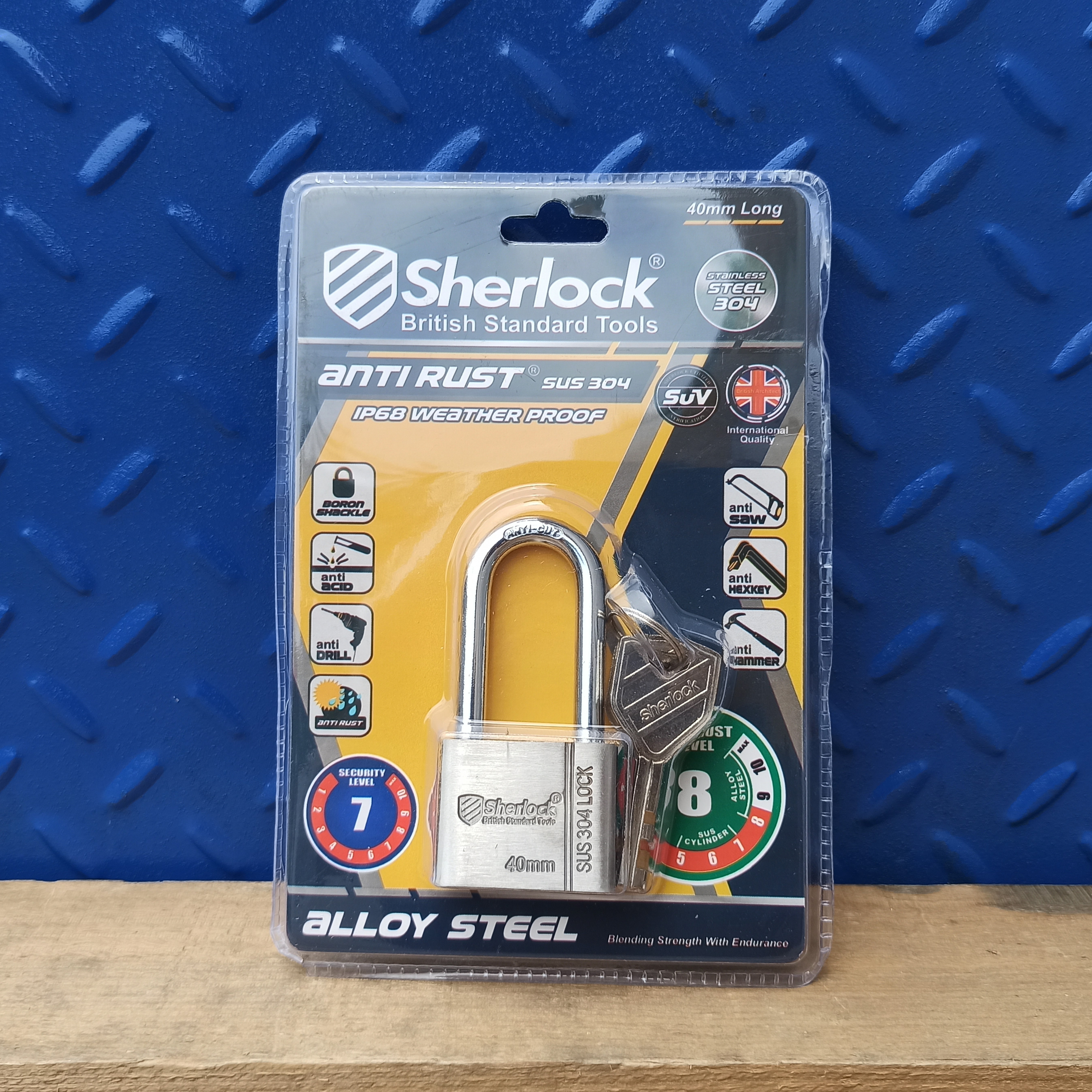 Sherlock Gembok Anti Rust SUS 304 40 mm (Panjang)