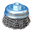 SHERLOCK Wire Cup Brush 3 Inch - STAINLESS CRIMPED