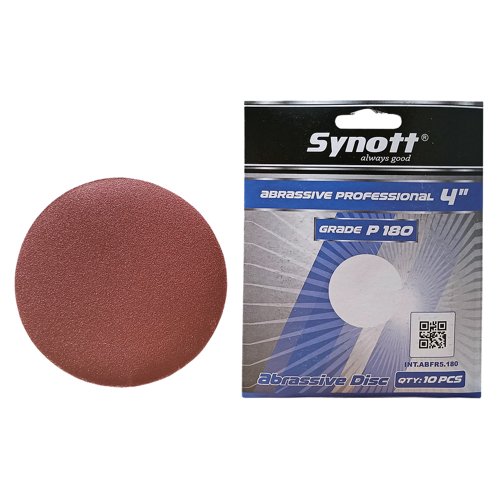 SYNOTT Amplas Bulat 4" [P 180] - PCS (min.10lbr/pack)