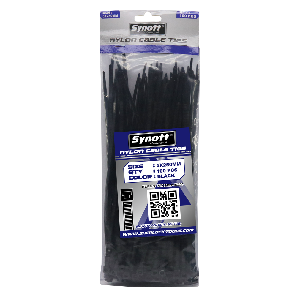 SYNOTT Kabel Tis 5x250mm HITAM (100pcs/pak)