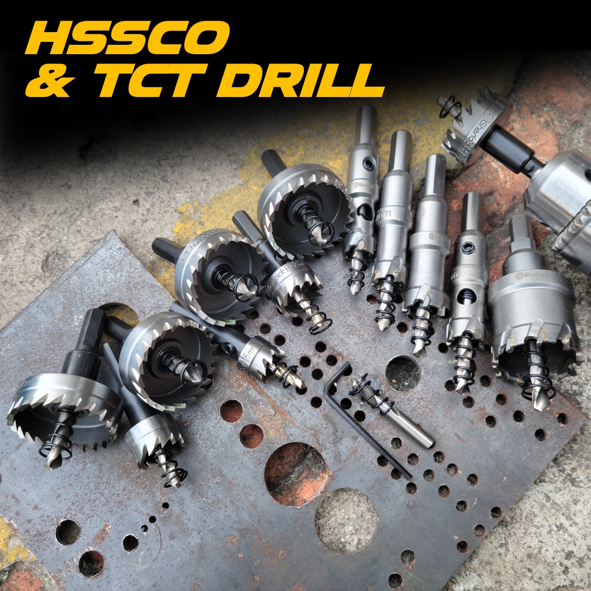 HSSCo and TCT Drill Sherlock Tools provides high quality of High Speed Steel and Tungsten Carbide Steel Drill for better performance